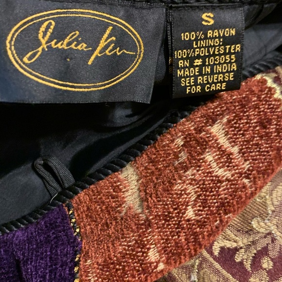 Julia Kim 90s Vintage Jewel Tones Brocade Jacket Shacket - Picture 14 of 15